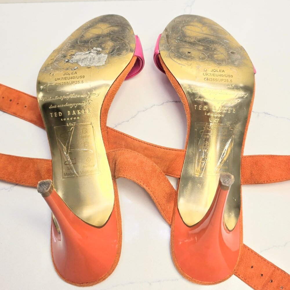 TED BAKER Jolea Colorblock Heels - Size 9 - Picture 9 of 10